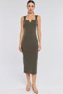 Vestido Midi PKS Ponto Roma Verde Militar