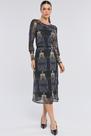 Vestido Midi PKS Tule Estampa Marine Stone