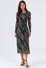 Vestido Midi PKS Tule Estampa Olive Green