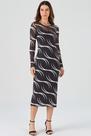 Vestido Midi PKS Tule Estampa P&B Vestido Midi PKS Tule Estampa P&B