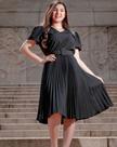 Vestido Midi Plissado Estilo Evangélico Moda Feminina