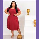 Vestido Midi Plus Size 46 ao 54 Com Manguinha Viscolycra Altamente leve e confortável Vestido Midi Plus Size 46 ao 54 Com Manguinha Viscolycra Altamente leve e confortável