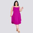 Vestido Midi Plus Size Alça Fina em Viscolycra Feminino Confortável e Leve