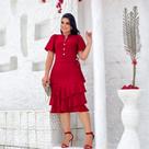 Vestido Midi Plus Size Clarice Moda Evangélica Feminina