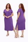 Vestido Midi Plus Size em Malha Viscose com Elastano Secret Vestido Midi Plus Size em Malha Viscose com Elastano Secret
