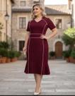 Vestido Midi Plus Size Viés Moda Evangélica Feminina Vestido Midi Plus Size Viés Moda Evangélica Feminina