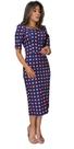 Vestido Midi Poá de Alfaiataria Vestido Midi Poá de Alfaiataria