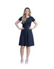 Vestido midi preto suplex moda evangelica tamanho GG