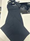 Vestido midi preto Único fenda lateral