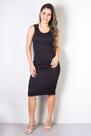 Vestido midi regata ribana canelada 71144