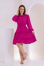 Vestido Midi Rodado de Manguinha Modelo Evangelico Boneca Moda Feminina
