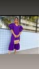 Vestido mídi roxo