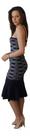 Vestido Midi Tricot Estampa Geométrica, Estilo Sereia Fato M Vestido Midi Tricot Estampa Geométrica, Estilo Sereia Fato M