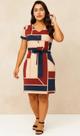 Vestido Midi Tubinho Com Bolso e Cordão Moda Evangélica