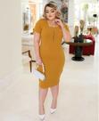 Vestido Midi Tubinho Zíper Moda Feminina Evangélica