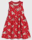 Vestido Milon P para bebê. Vermelho com cachorrinho