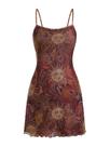 Vestido Milumia Summer Vintage 90s Spaghetti Strap A Line Redwood