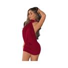 Vestido Mini Bodycon Feminino Sexy Halter Sem Mangas Com Amarração Nas Costas Dulzura Moda Verão