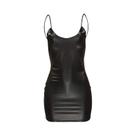 Vestido Mini Bodycon Preto Em Couro PU Sem Costas, Sexy, Para Festas E Eventos Noturnos Femininos