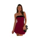Vestido Mini Bodycon Sem Alças Em Cores Contrastantes Para Mulheres, Elegante Para Festas De Verão E Vestido Mini Bodycon Sem Alças Em Cores Contrastantes Para Mulheres, Elegante Para Festas De Verão E