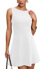 Vestido Mini Branco Sem Mangas com Decote Canoa WIHOLL A-Line Tamanho S