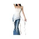 Vestido Mini Com Rendas Em Gradiente De Verão Para Mulheres, Sexy, Delicado, Fino, Retro, Para