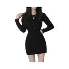 Vestido Mini De Malha Grossa Branco Para Mulheres, Vestido Slim Coreano Com Capuz E Manga Longa De Vestido Mini De Malha Grossa Branco Para Mulheres, Vestido Slim Coreano Com Capuz E Manga Longa De