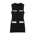 Vestido Mini Elegante E Chic Para Mulheres, Vestido De Malha Stretch Fashion 5584/659 Vestido Mini Elegante E Chic Para Mulheres, Vestido De Malha Stretch Fashion 5584/659