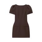 Vestido Mini Elegante Feminino De Manga Curta Com Cintura Alta E Caimento Justo - Vestido Bodycon