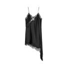 Vestido Mini Feminino Sexy Com Renda, Sem Mangas, Assimétrico E Costas Descobertas Para Festas De