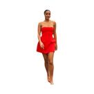 Vestido Mini Sem Alças Para Mulheres, Verão, Estilo A-Line, Com Bolsos, Sexy, Casual, Elegante, Para