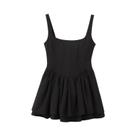 Vestido Mini Sem Mangas E Costas Descobertas Para Mulheres, Moda Com Decote Quadrado, Vestido Chic Vestido Mini Sem Mangas E Costas Descobertas Para Mulheres, Moda Com Decote Quadrado, Vestido Chic
