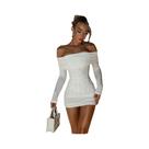 Vestido Mini Sem Ombros E Costas Descobertas Para Mulheres, Vestido De Festa Justo Com Lapela E