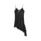 Vestido Mini Sexy Feminino Com Renda Vazada, Alça Fina E Barra Irregular - Vestido De Festa Macio