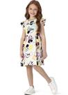 Vestido Minnie Infantil Menina Disney Godê Algodão Saia Rodada Manga Curta Babadinho Malwee Kids