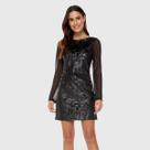 Vestido Miss Joy Curto Aveludado Feminino 1387