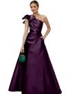 Vestido MLRLBFD Satin Mother of Bride One Shoulder US12 Grape