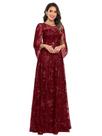 Vestido Mmufk com mangas de capa para a mãe do noivo, cor de vinho, tamanho 10