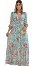 Vestido Moda Evangélica Longo Tule Ótimo Caimento