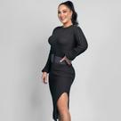 Vestido Modal Meia Malha Aurora Feminino Elegante