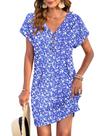 Vestido MOLERANI Camiseta casual feminina com decote em V, verão 2025