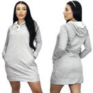 Vestido Moletom Com Capuz Feminino Blusão VMCFB0061 Vestido Moletom Com Capuz Feminino Blusão VMCFB0061