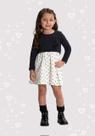 Vestido Moletom Manga Longa Infantil Menina com Pompom