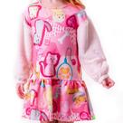 Vestido Moletom "Veterinária" + Par de Presilhas Pompom