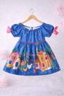 Vestido mon sucre infantil junina azul Vestido mon sucre infantil junina azul