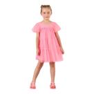 Vestido mon sucré infantil rosa flúor spring 3125364