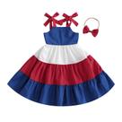 Vestido MozikQin Toddler Girl Color Block Vestido de verão de 6 a 7 anos
