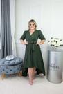 Vestido Mullet Super Elegante E Fashion verde militar