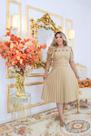 Vestido Neocrepe Midi Com Elastano Plissado Terra Prometida Cor:VerdeTamanho:GG Vestido Neocrepe Midi Com Elastano Plissado Terra Prometida Cor:VerdeTamanho:GG