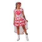 Vestido Noivinha Junina de Luxo Feminina Com Véu